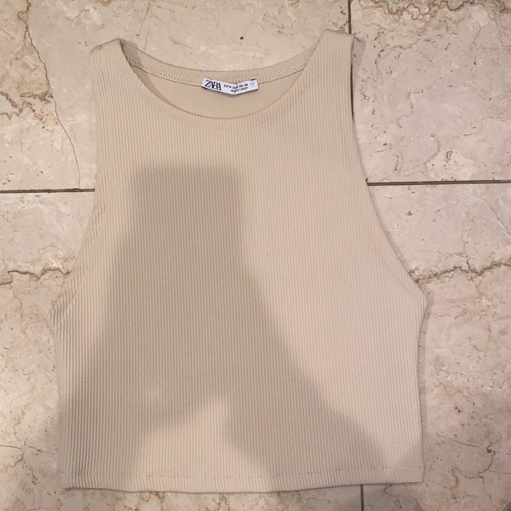 Zara cropped tank lightly worn